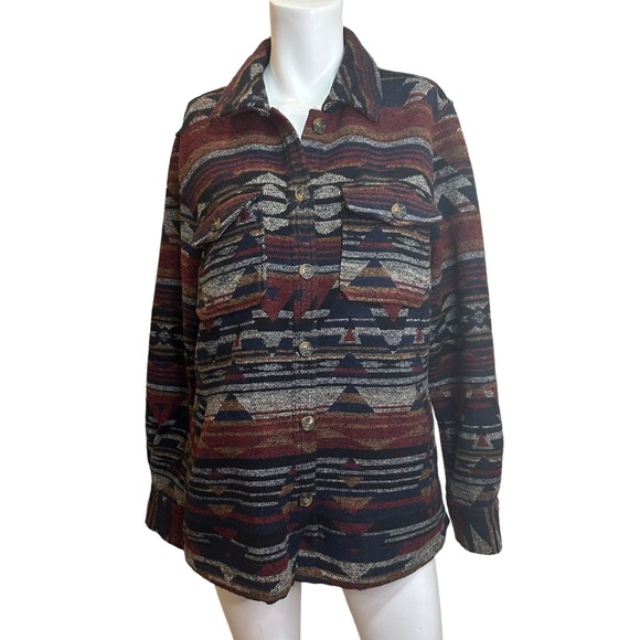 Idyllwind Fueled by Miranda Lambert Aztec Southwest Blanket Shirt Jacket XS/M - Picture 9 of 9